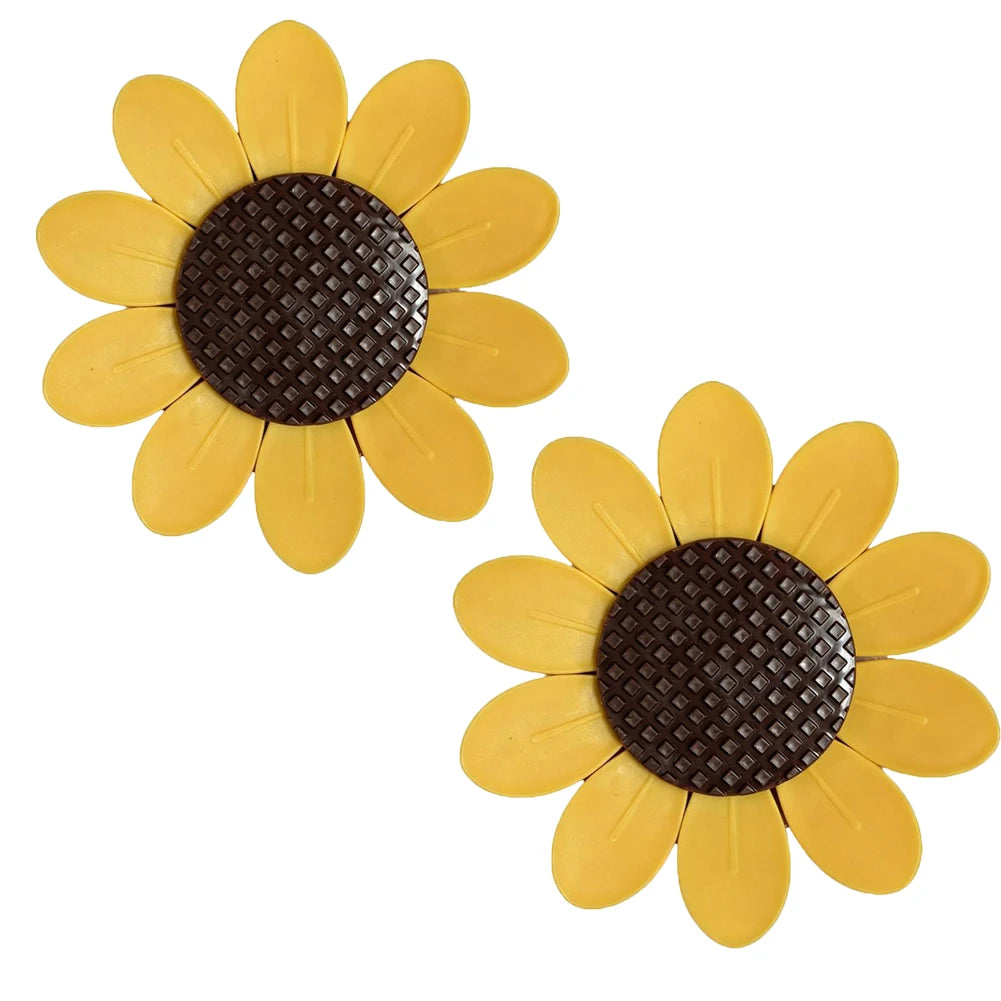 10Pcs Cute Sunflower Magnetic Food Sealing Clips With Base Airtight Chip Snack Bag Clips Kitchen Fresh Keeping Storage Note Clip