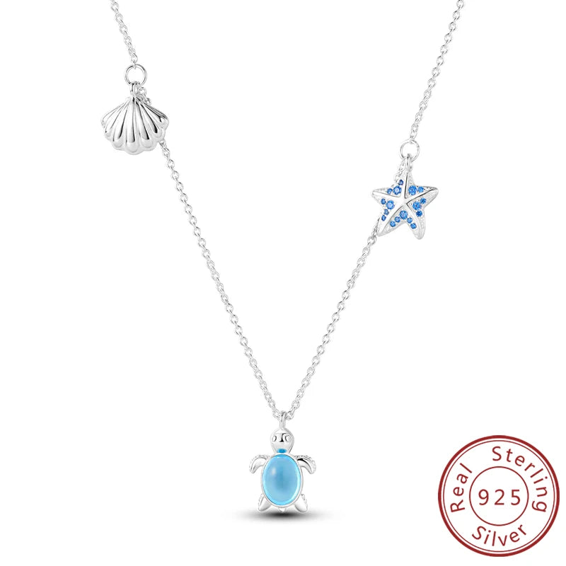 Necklace 925 Sterling Silver Butterfly Love Heart Bear Classic Simple Adjustable Necklace For Women Girl Fashion Jewelry Gifts