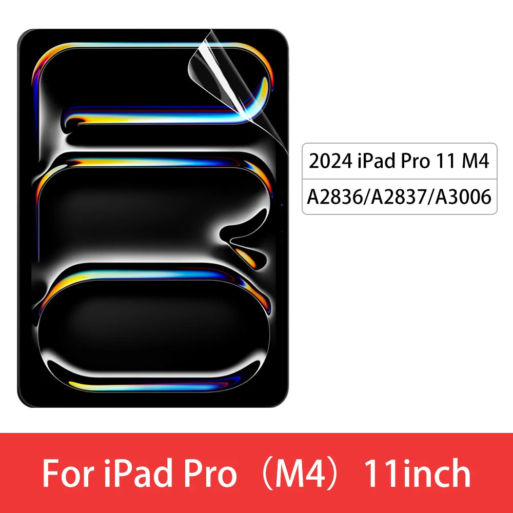 2pcs for iPad Air 2024 Pro 11/13 M4 Screen Protector Film  Paper Feel Matte PET Painting for iPad 7th 8th 9th 10th Generation