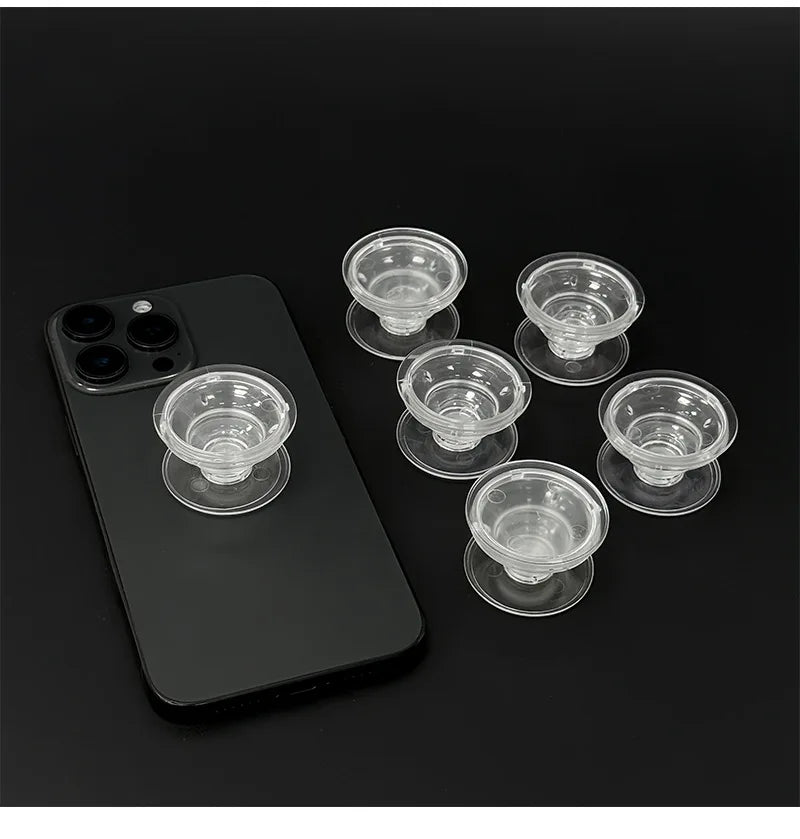 1/10/20/50/100PCS Anti Slip Transparent Sleeve Folding Grip Bracket DIY Phone Holder Base Adhesive Drip Glue Telescopic Bracket