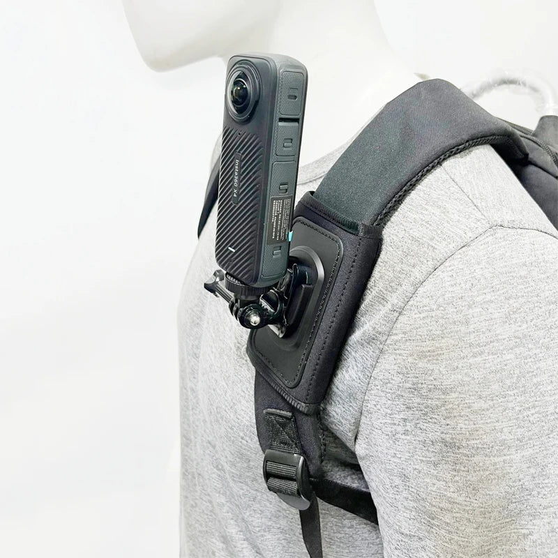 For DJI Action 5 Pro 4 Rotation Bag Backpack Shoulder Strap Mount Holder for Insta360 X5 X4 GoPro 13 12 11 10 DJI Osmo Pocket 3