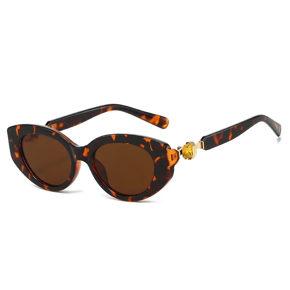 New Vintage Cat Eye Sunglasses for Women Men Brand Oval Sun Glasses Female Eyewear Oculos De Sol for Male Female Eyeglasses