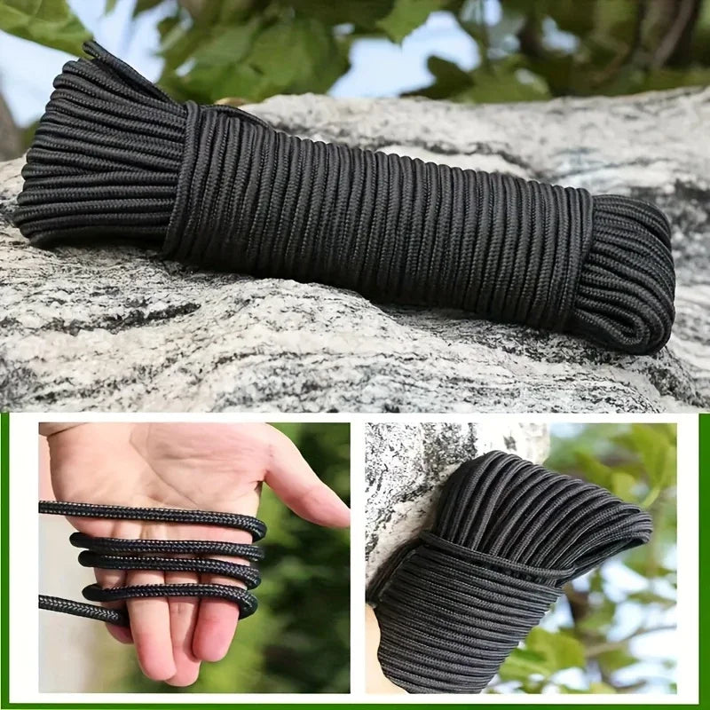 15 Strand Core Cord Lanyard Rope 6mm-10/30 Meters,Durable Nylon,Multi-Functional for Camping, DIY Making,and Outdoor Accessories