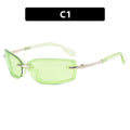 Rimless Y2K Style Sunglasses Rectangle Fashion Popular Women Men Shades Square Sun Glasses for Female Male Glasses Metal Frame