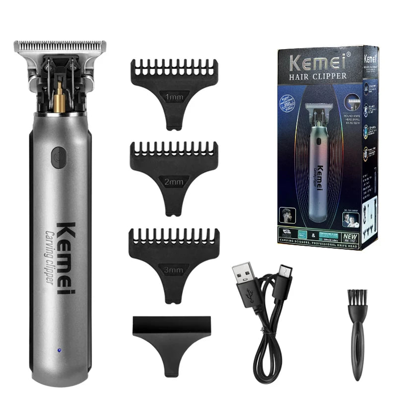 KEMEI Professional Electric Hair Trimmer for Men, Cordless Beard and Hair Clipper, Hair Cutter Machine, Rechargeable Set,Km-1757