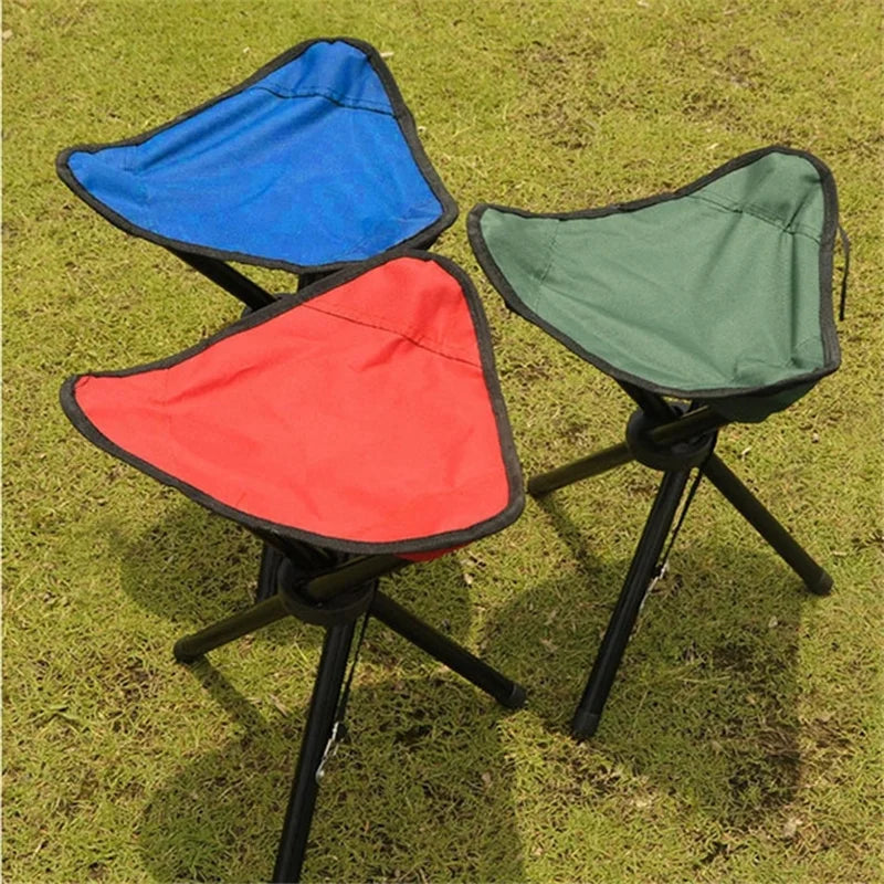 Portable 1PC Foldable Beach Chairs Outdoor Triangle Stool Lightweight Ultralight Camping Fishing Picnic Chair Multifunction