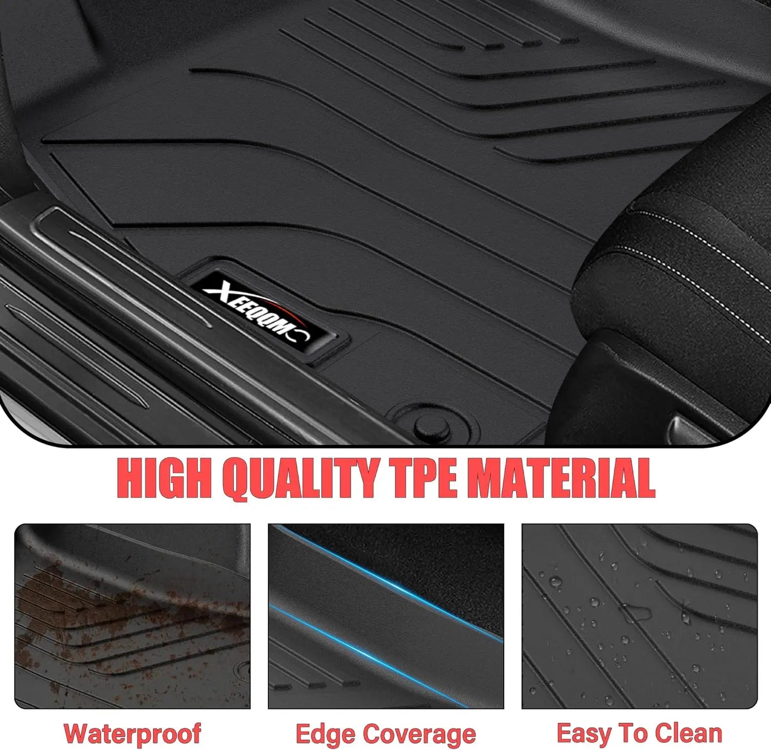 All Weather Floor Mats for 2020-2025 Nissan Sentra with Cargo Liner TPE Protection Full Set Trunk Mat