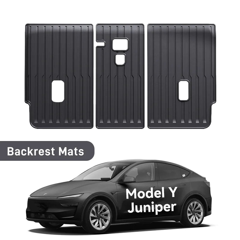 For Tesla Model 3/ Y TPE Trunk Mat Juniper Highland 2020 2021 2022 2023 2024 2025 Custom Cargo Mat Liner Seat Back Protector