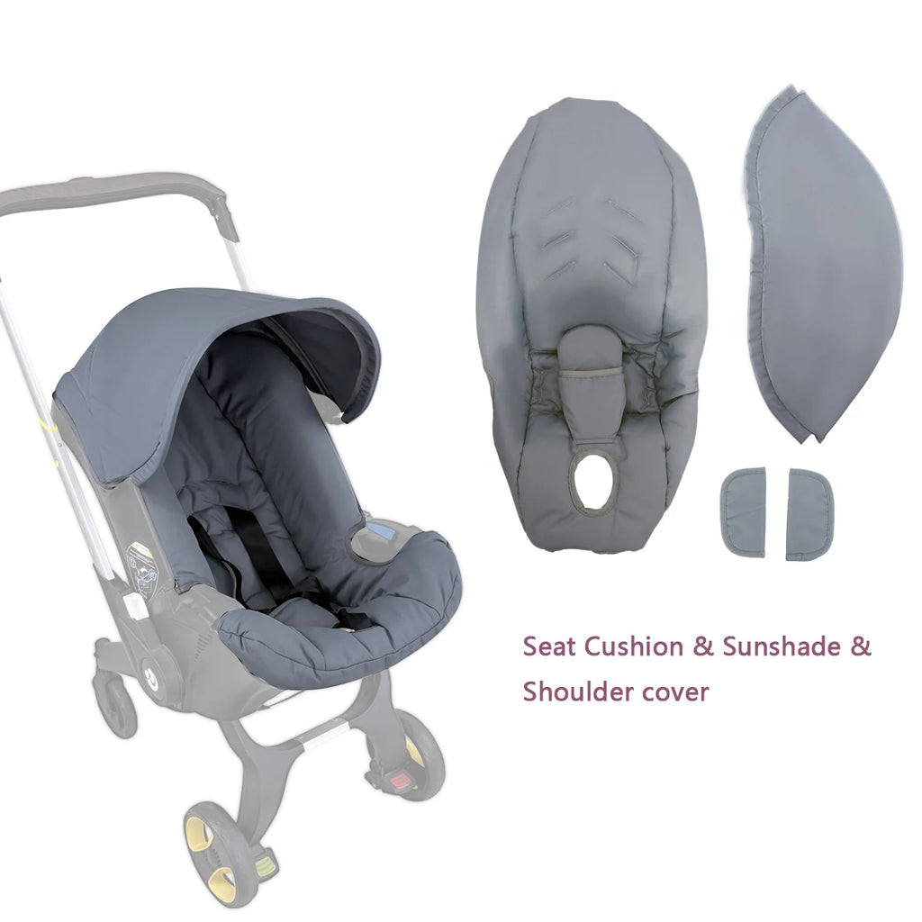 Baby Stroller 3 in 1 Raincoat Vision Rain cover Seat Cushion Sunshade Shoulder Pads For Doona & FooFoo Baby Stroller Accessories