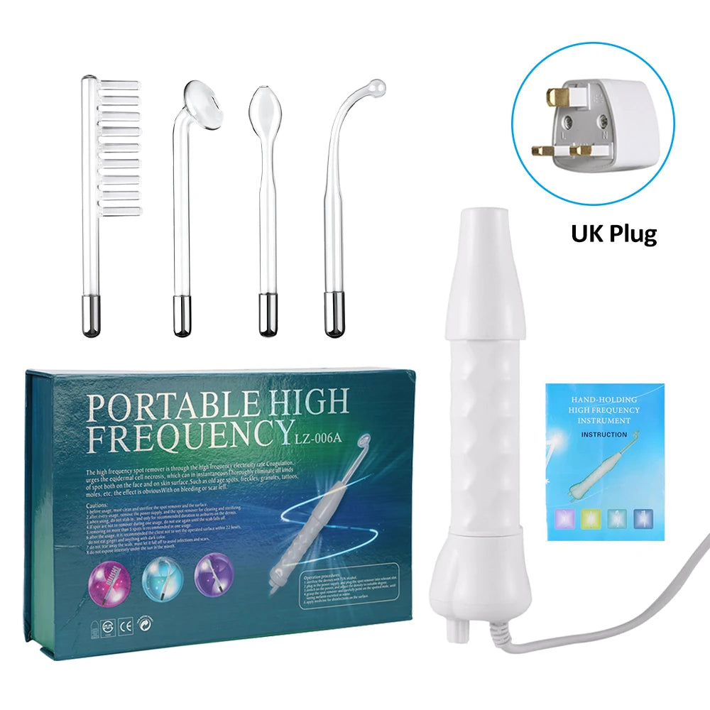Handheld Electric Skin Therapy Wand 4-in-1 Facial Beauty Tool for Acne Treatment Massage Skin Tightening Wrinkle Reduction