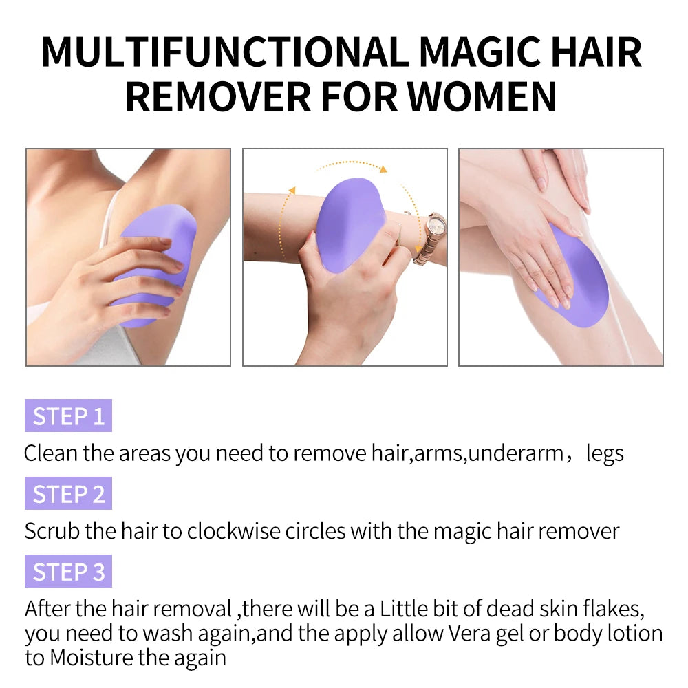 Painless Physical Nano Epilator Safe Easy to Clean Reusable Hair Removal Stone Male Female Body Beauty Care Hair Removal Tool