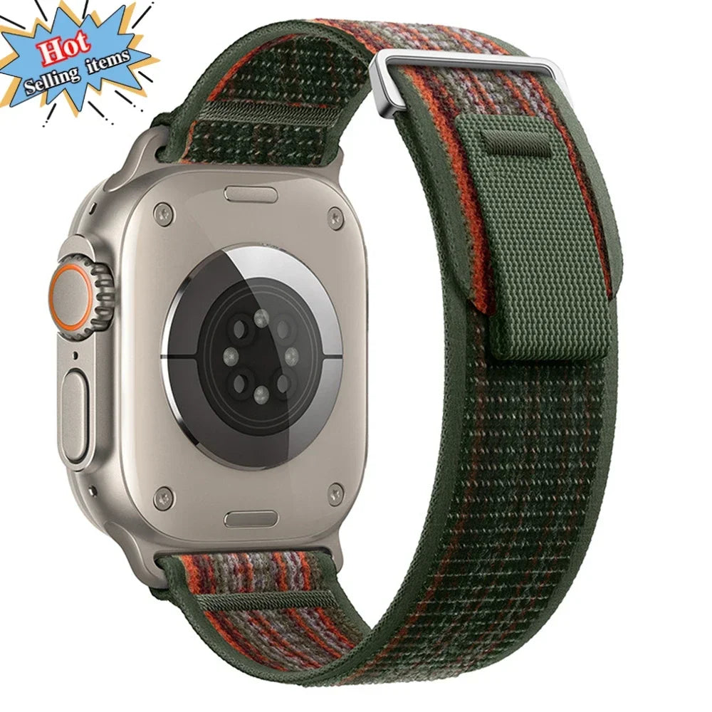 Trail Loop Strap For Apple Watch Ultra 3/2 49mm Series 11 10 9 8 7 46mm 45mm 41mm 42mm Sports Nylon Wristband iWatch 6 5 SE 44mm