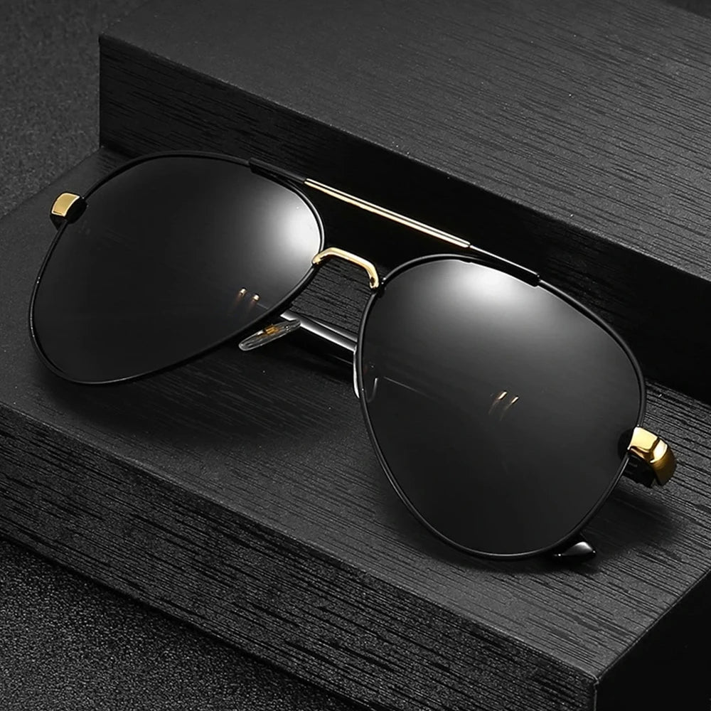 Men's Polarized Sunglasses Aviator Sunglasses For Men Women Metal Frame Glasses for Traveling Surfing Driving Fishing UV400