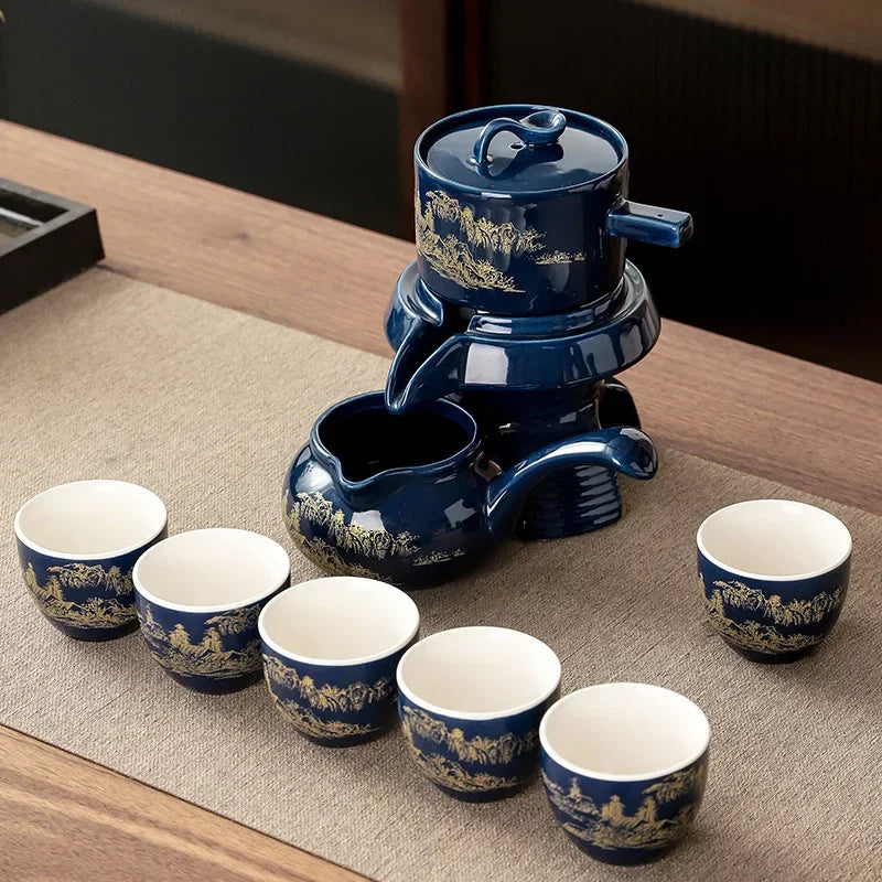Automatic Kungfu Tea Set  Household Simple Pot Cup Ceramic
