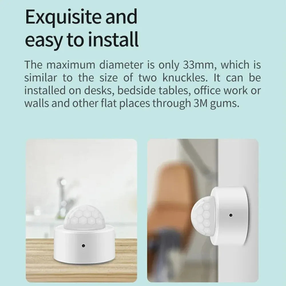 Haozee ZigBee Smart PIR Motion Sensor Built In Battery Passive Infrared Detector Support Home Assistant Zigbee2mqtt