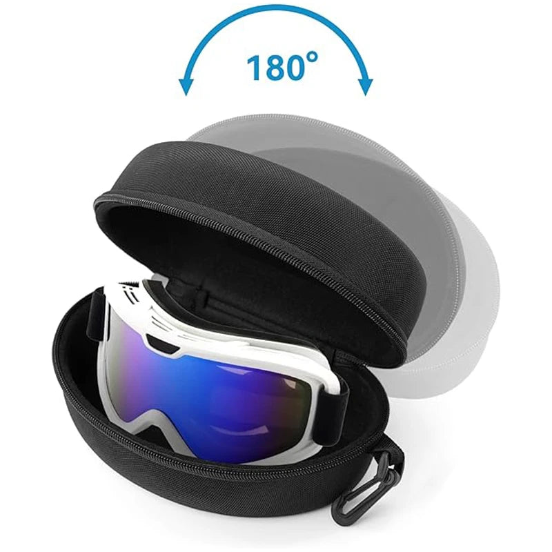 Tolex Ski Snowboard Goggles Storage Box Hard EVA Portable Protection Carrying Case Water Resistant Shockproof Ski Accessories