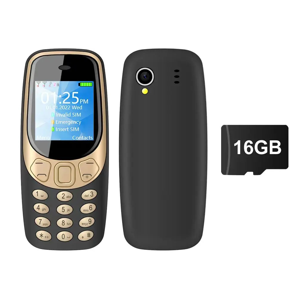 SERVO Q3308Pro 3 SIM Card Mini Mobile Phone Bluetooth Dial Magic Voice FM Call Recorder 1.33inch Small Pocket Button Cell Phones