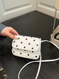 Stylish Mini Polka Dot PU Leather Crossbody Shoulder Bag For Women , Polka Dot，sg25030426621241231