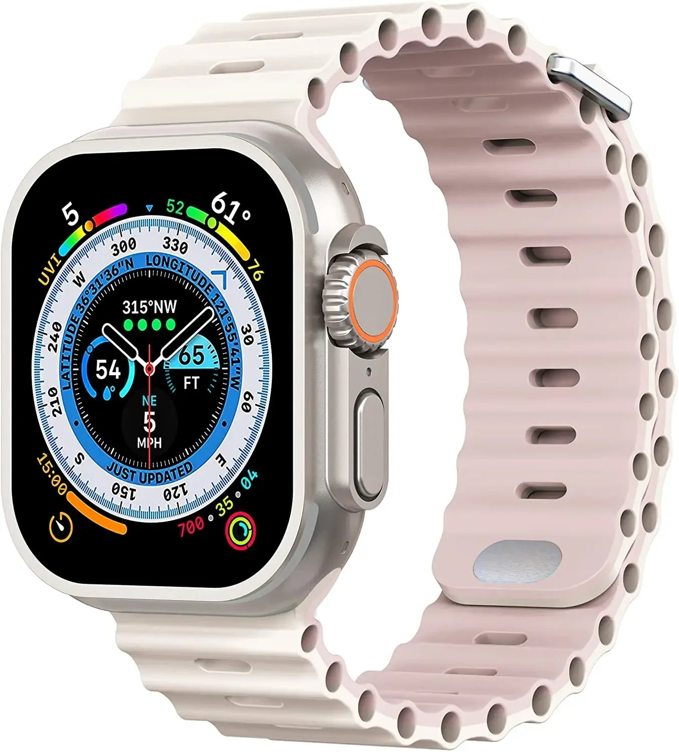 Ocean Strap For Apple Watch Ultra 3/2 Band 49mm 11 10 9 8 7 46mm 45mm 41mm Silicone Bracelet Belt iWatch 6 5 4 SE 44mm 42mm band