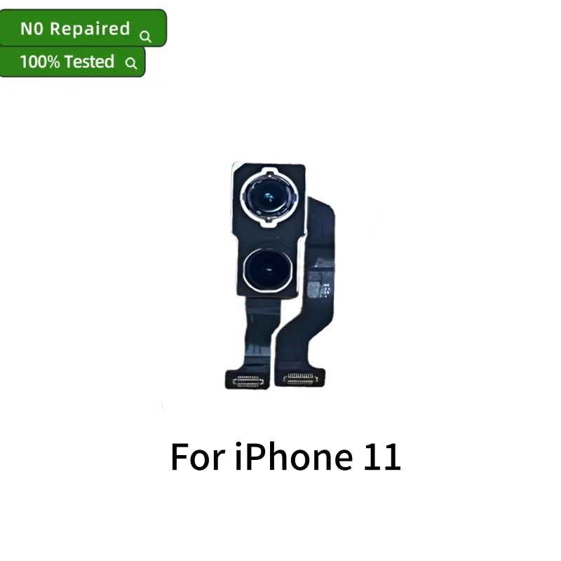 Tested Back Rear Camera For iPhone 11 12 Pro Max 13 14 15 Pro Max Mini 14 15 Plus Main Lens Flex Cable Camera Module Replacement