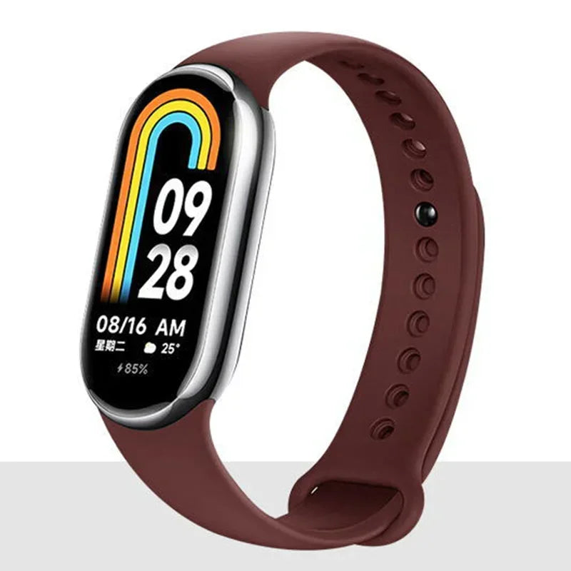 Silicone Strap For Xiaomi Mi band 8-8 NFC Sport Belt Replacement miband8 Bracelet waterproof smart band 8 watchband Accessories