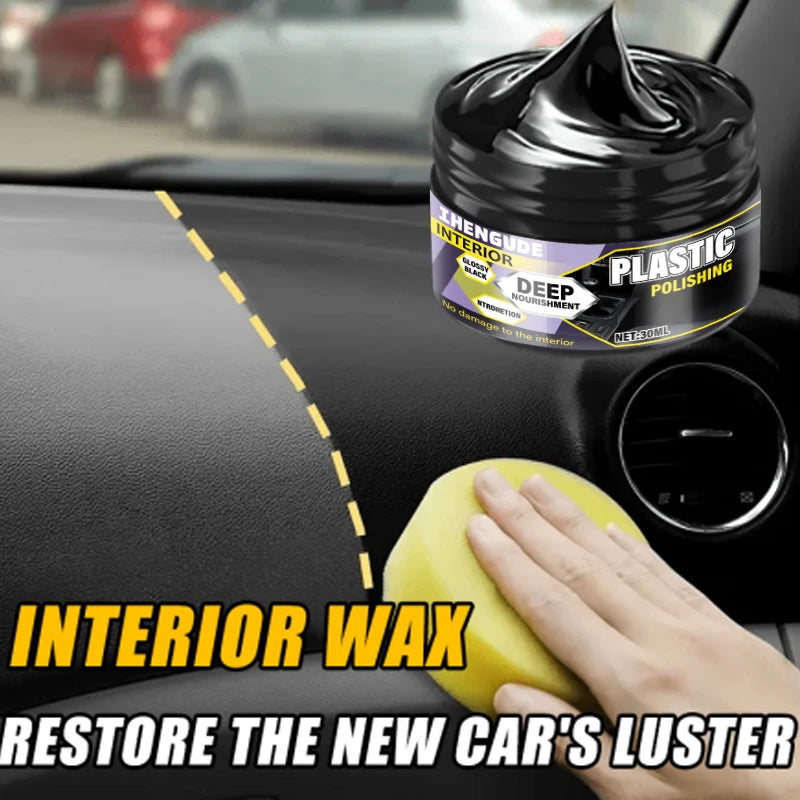 Universal Leather and Plastic Repair Polishing Wax - Car Interior Leather/Plastic/Rubber Care and Restoration Cream