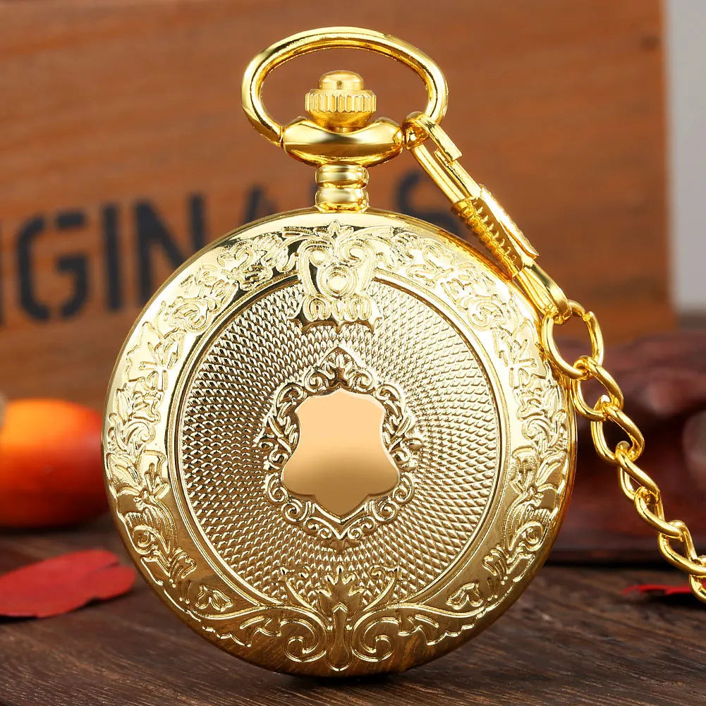 Glamour Golden Silvery Black bronze Quartz pocket watch Men Women's Friends Steampunk necklace pocket watch