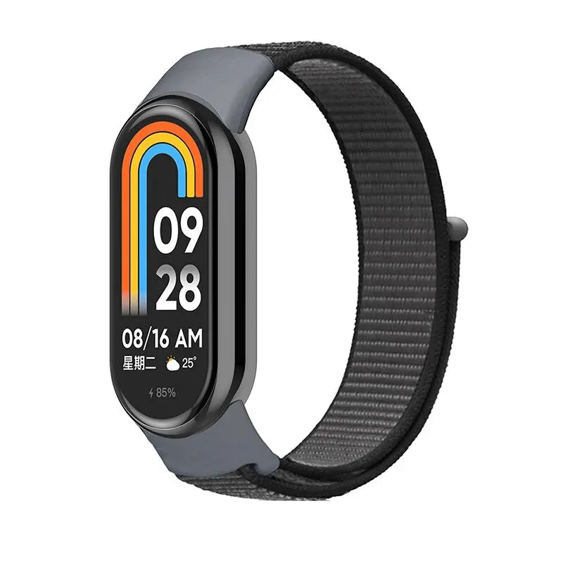 Nylon Loop Strap For Xiaomi Mi Band 8 7 6 5 4 3 Bracelet SmartWatch Wristband Replacement Sport Pulsera Watchband Miband 8 NFC