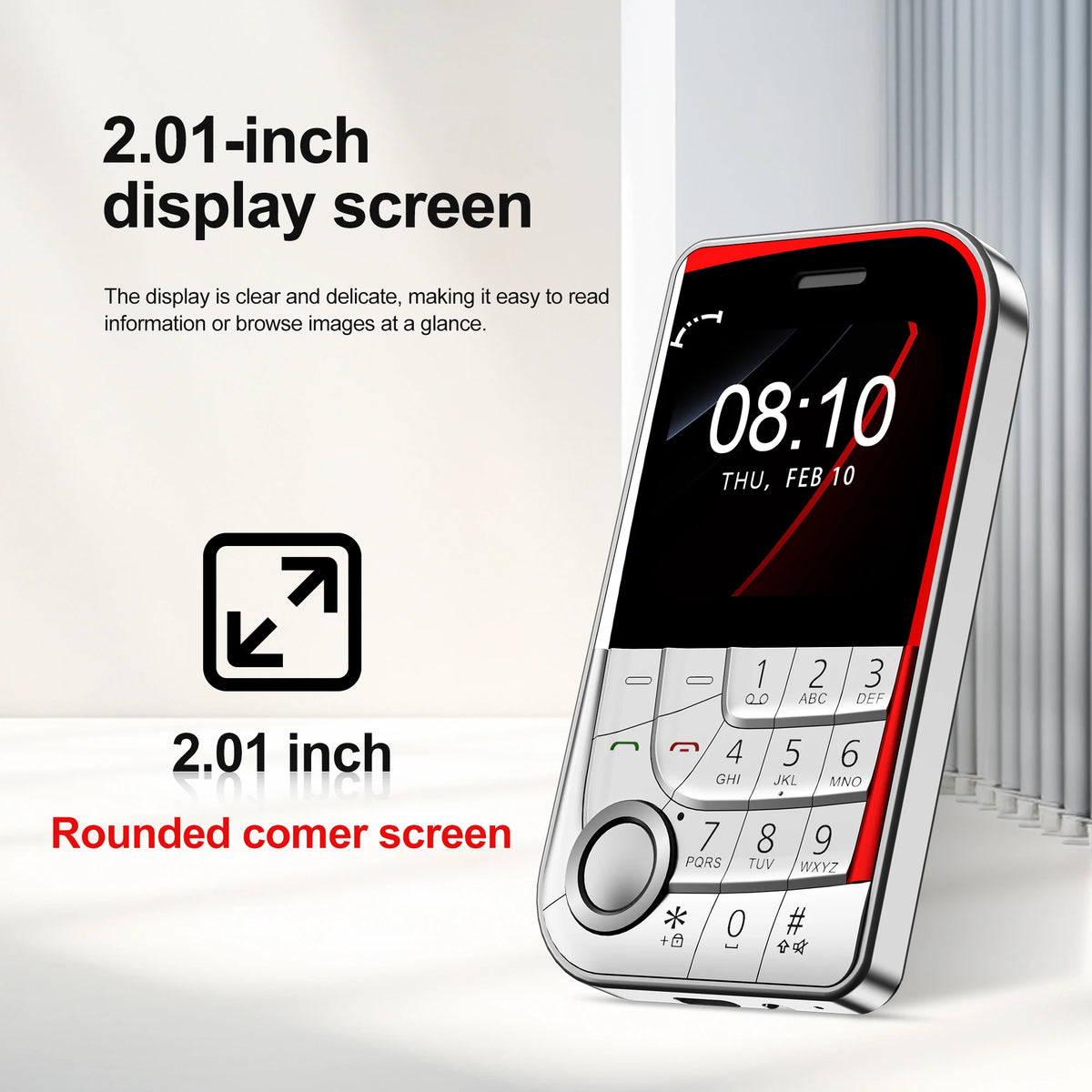 SERVO V10 2 SIM Card Small Mobile Phone Speed Dial Blacklist Flashlight Magic Voice 2.01" Display 2G GSM Button Cellphone Type-C