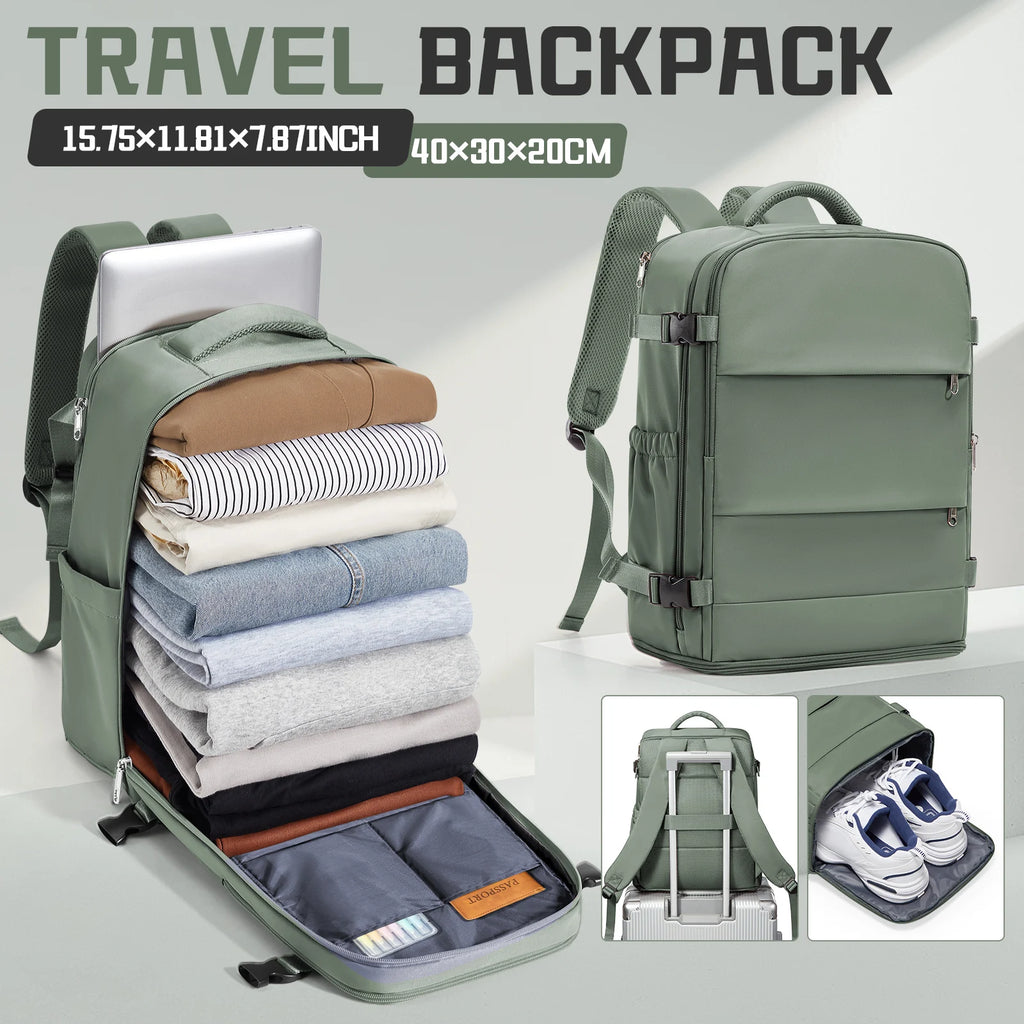 Ryanair Backpack 40x30x20, Airline-Approved Hand Luggage Cabin Max 40x30x20 Travel Backpack for Women Men, 14in Laptop Backpack