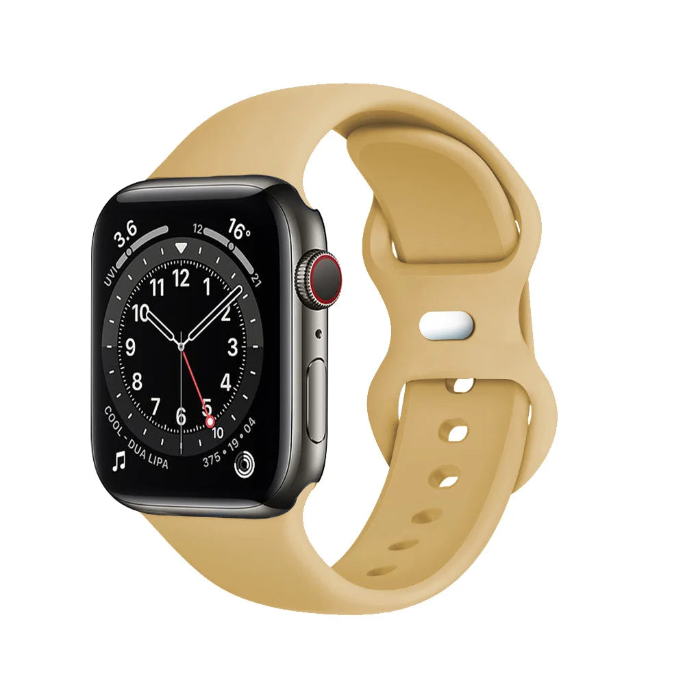 Silicone Strap for Apple Watch Band Ultra 49mm 45/44/42mm Watchbands 41/40mm iwatch Rubber Sport Bracelet on iWatch Series 76543