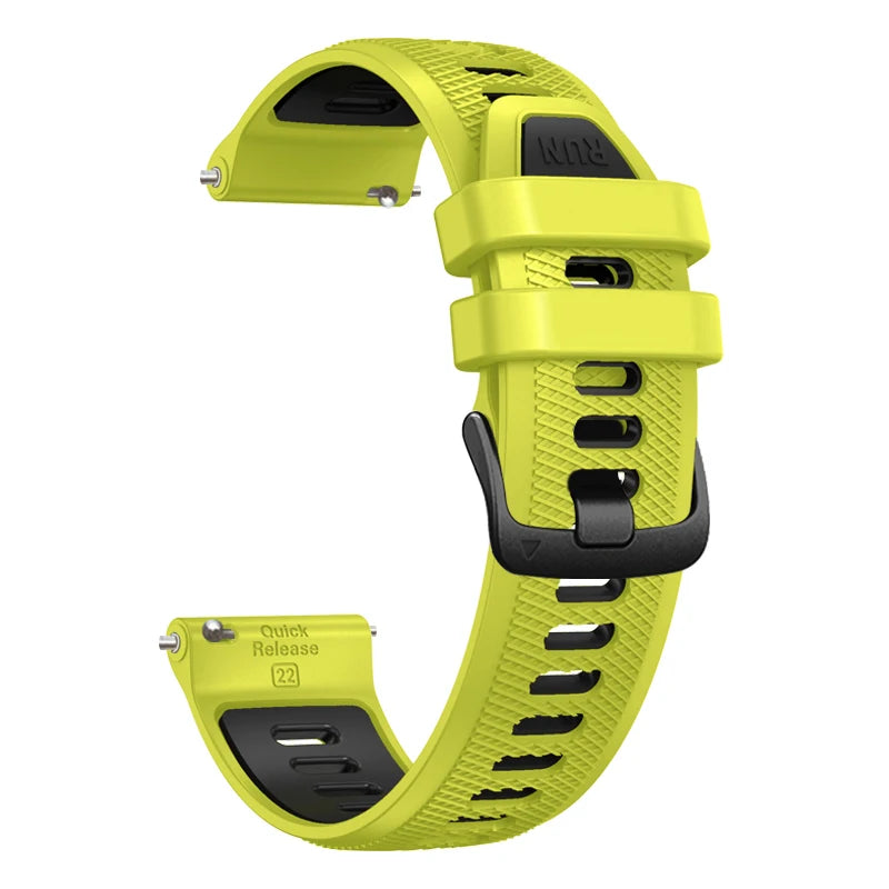 22mm Official Strap For Garmin Forerunner 265 745 255 Music Watchband Bracelet Vivoactive 4 Venu 2 3 Silicone Bands Replacement