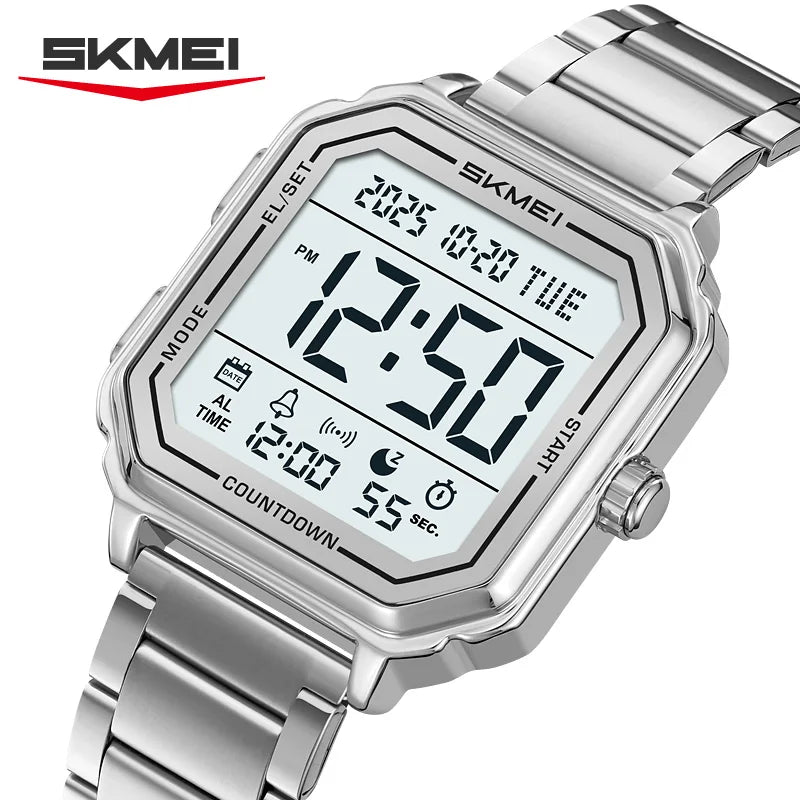 SKMEI 2559 Sport Back Light Display Casual Business Watch for Man Chronograph Digital Wristwatch 2Time Mens Clock Reloj Hom