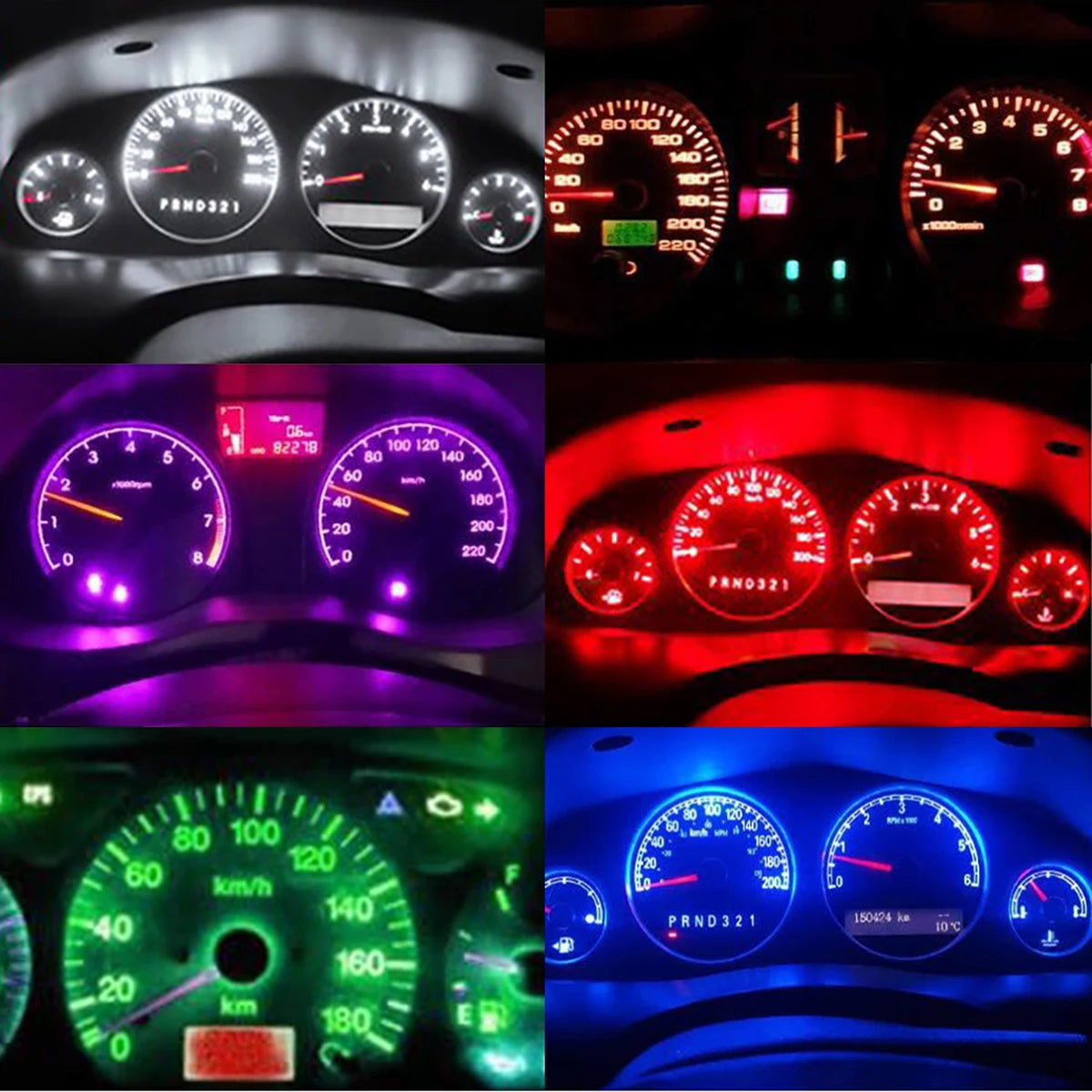 10/20/100pcs Wholesale T10 T5 W3W W5W 194 Wedge Clearance Lights COB Bulb Car Dashboard LED Indicator Light License Plate Light