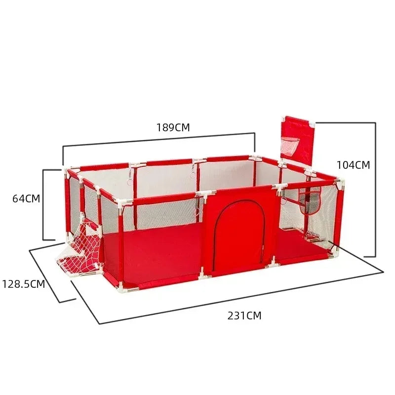 Baby Playground Playpen Corralito for Baby Toddlers with Thicken Steel Pipes Kids Play Park Activity Fence Ball Box Game Playpen