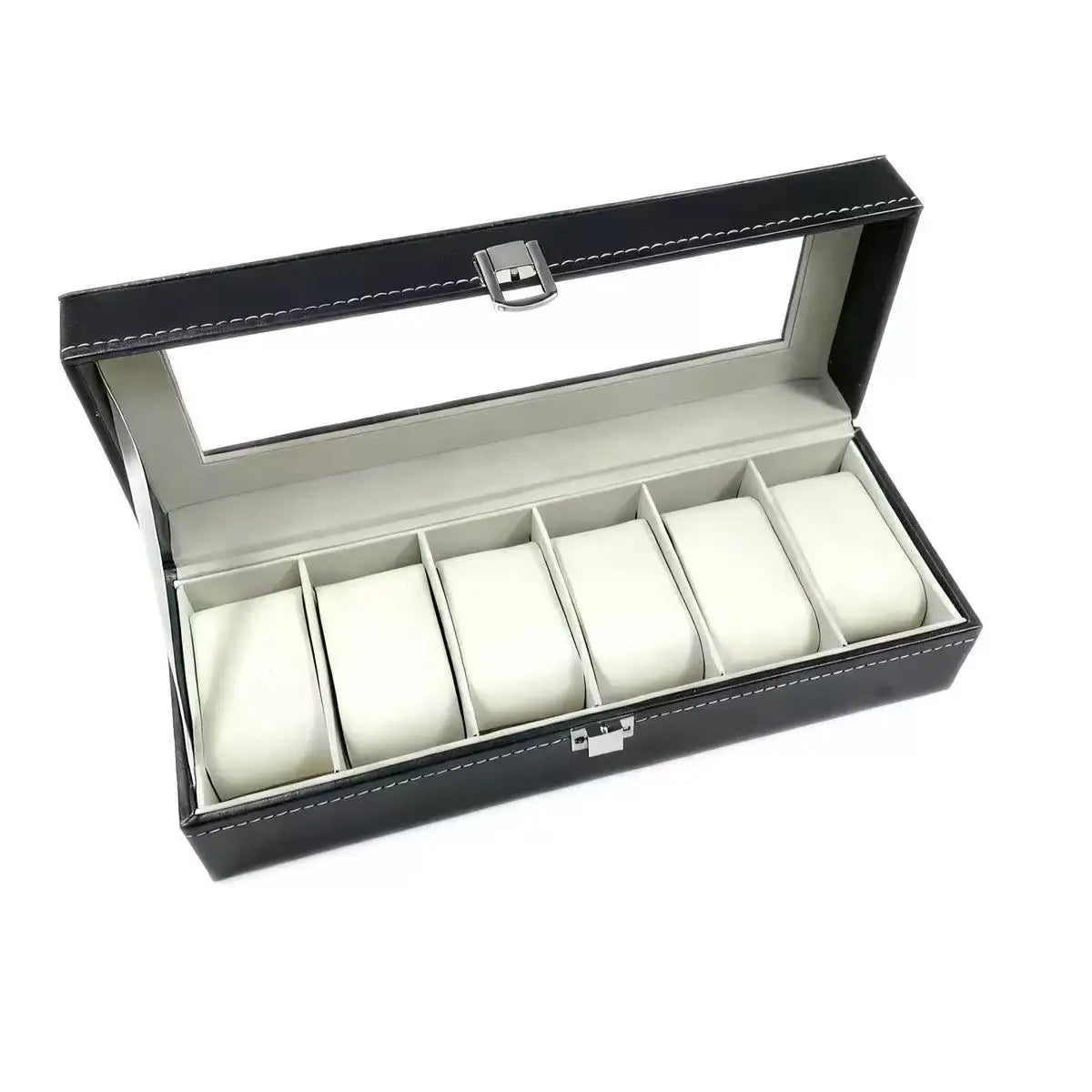 6‑Slot Watch Storage Box, Wristwatch Case for Mechanical Watches, High‑End Men's Watch Collection and Display Box