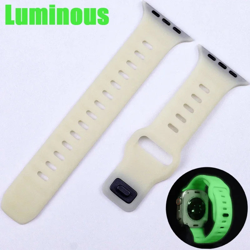 Sport Strap For Apple Watch Ultra band 49mm 45mm 46mm 44mm 42mm 41mm Silicone Air hole Bracelet iWatch Serie 11 10 9 8 7 6 SE