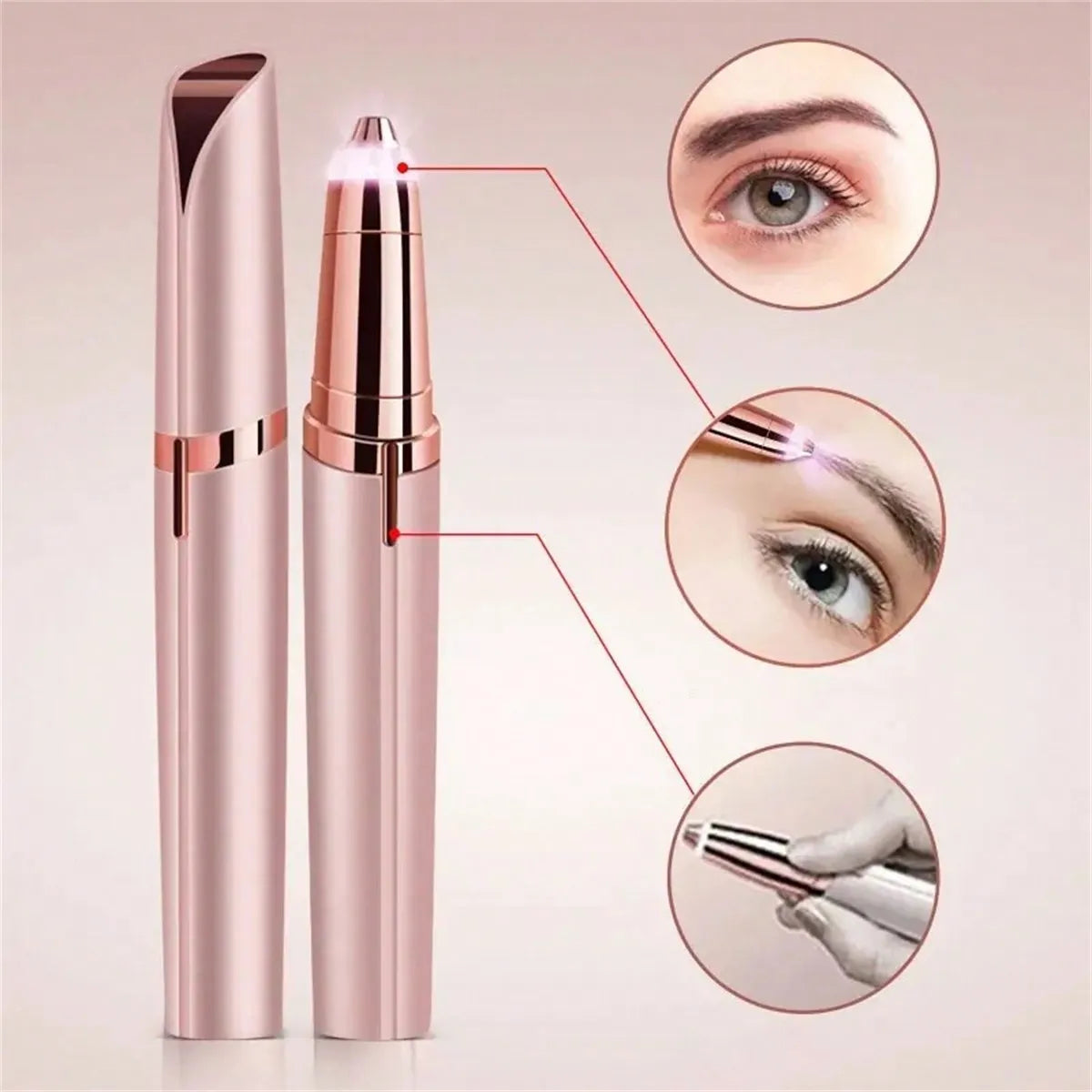 Electric Eyebrow Trimmer Security Hair Removal Eye Brow Epilator USB Charger Mini Shaper Shaver Hair Removal Painless Beauty