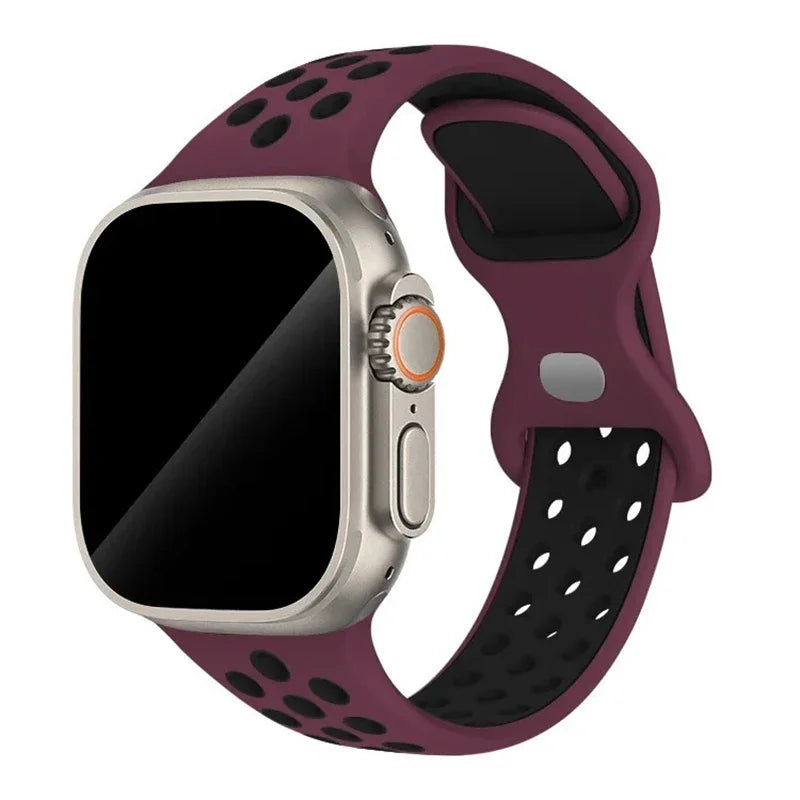 Strap For Apple Watch Band 44mm 49mm 45mm 40mm 41mm 38mm 42mm correa Breathable sports bracelet iwatch series 8 SE 7 6 5 9 Ultra