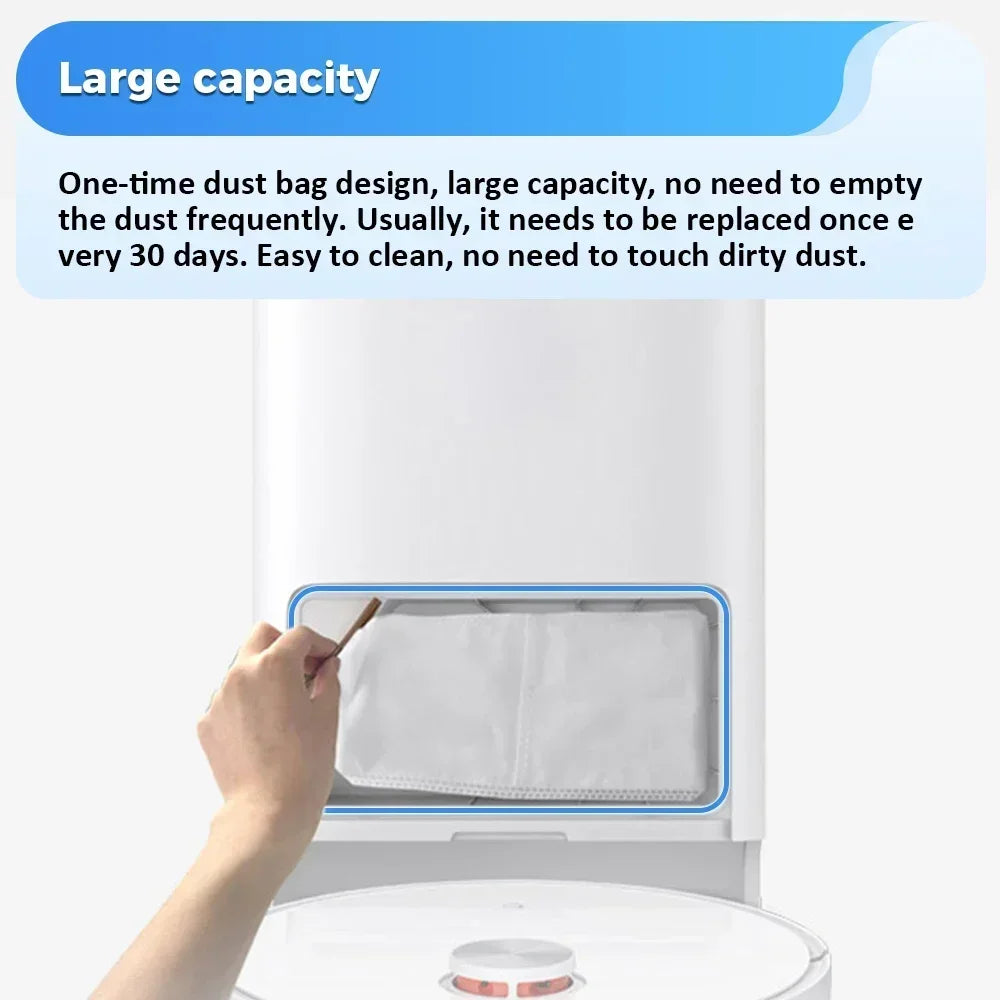 Dust Bag Mop Pads For Xiaomi X20 Plus/X10 Plus/X20 Max /X10+, For Dreame L10 Ultra /S10/S10 Pro Replacement Parts