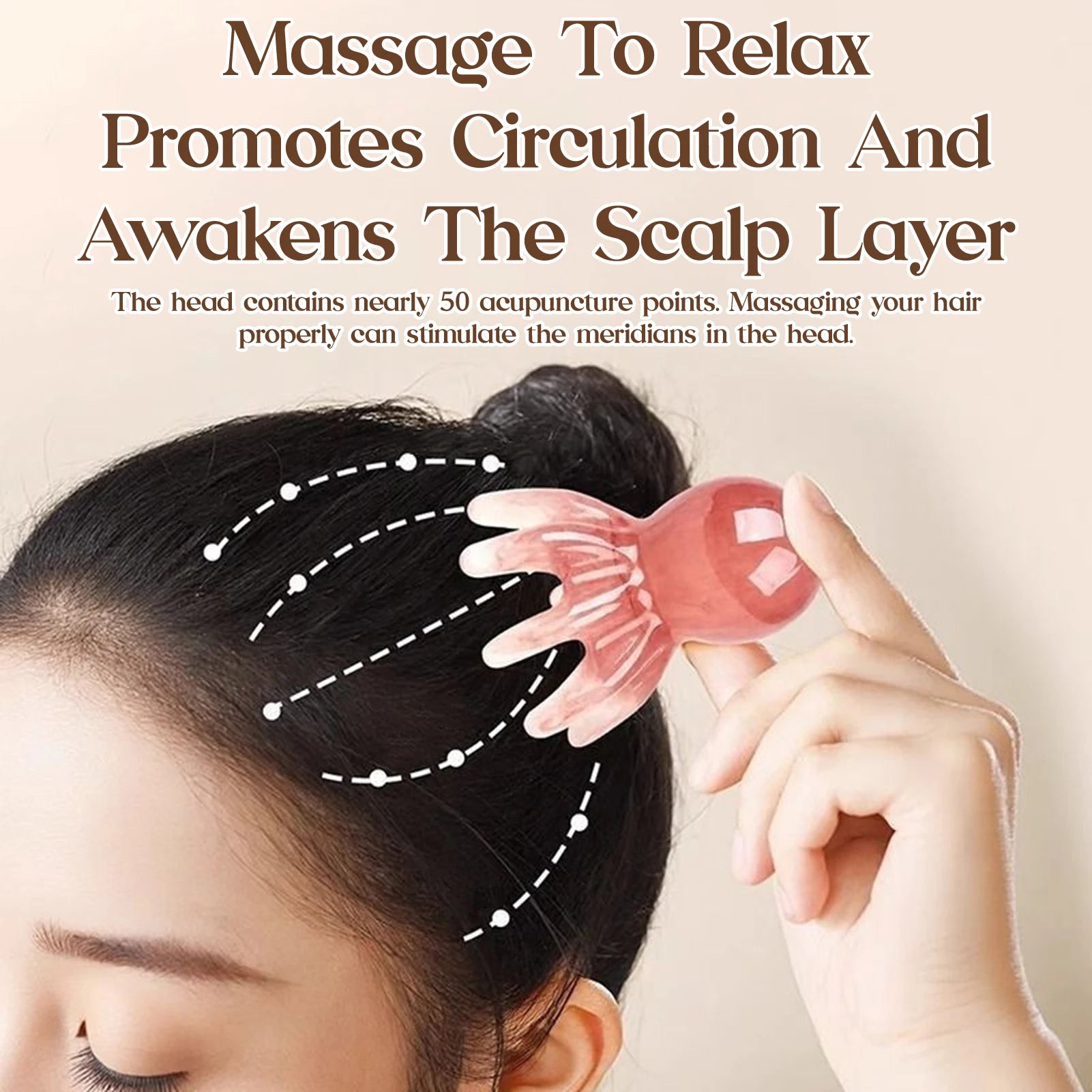 Octopus Shape Scalp Massage Comb 8-Tentacle Head Scratcher Comb Portable for Home Office Massage