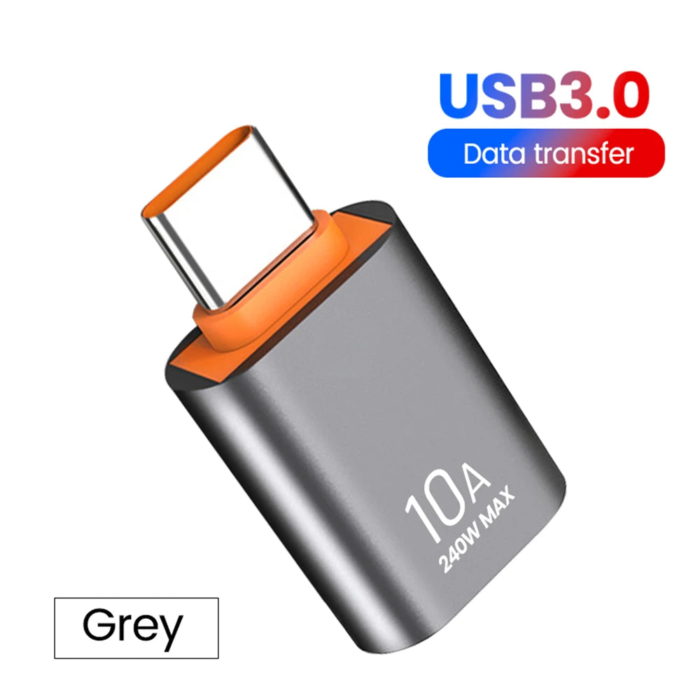NNBILI 10A USB A To USB C OTG Adapter Type C to USB Converter USB 3.0 Adapter For Xiaomi 14 MacBook USB To Type C OTG Connector