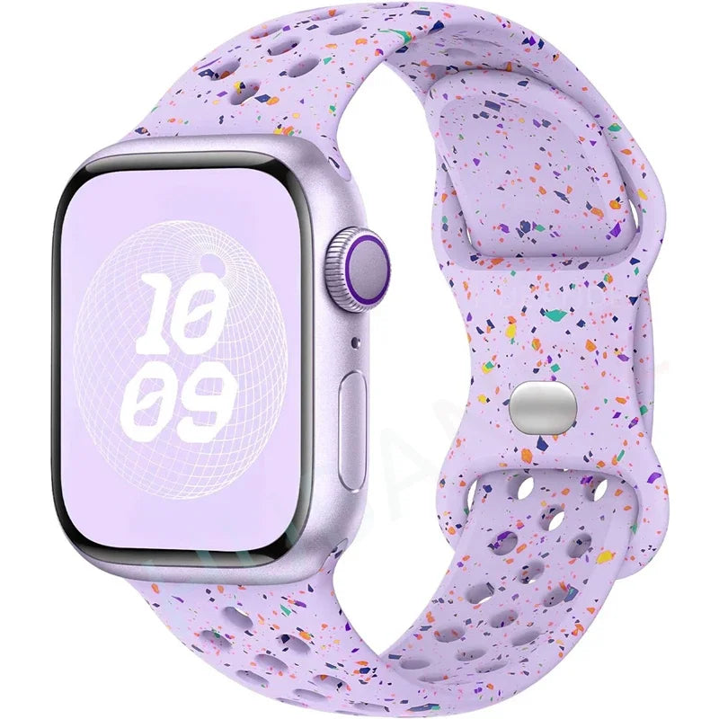 Strap For Apple Watch Band 44mm 49mm 45mm 40mm 41mm 38mm 42mm correa Breathable sports bracelet iwatch series 8 SE 7 6 5 9 Ultra