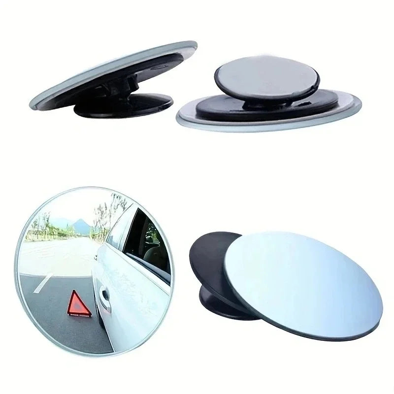 360° Adjustable Car Blind Spot Mirror, Wide Angle Convex Rear View Round Mirror, Vehicle Reverse Auxiliary Safety Mirror
