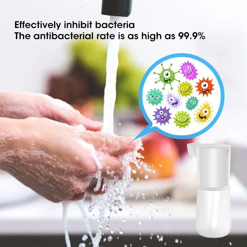 Automatic Sensor Foam Dispenser Touchless Type-C Charging Capacity Smart Liquid Soap Dispenser Infrared Sensor Soap Dispenser