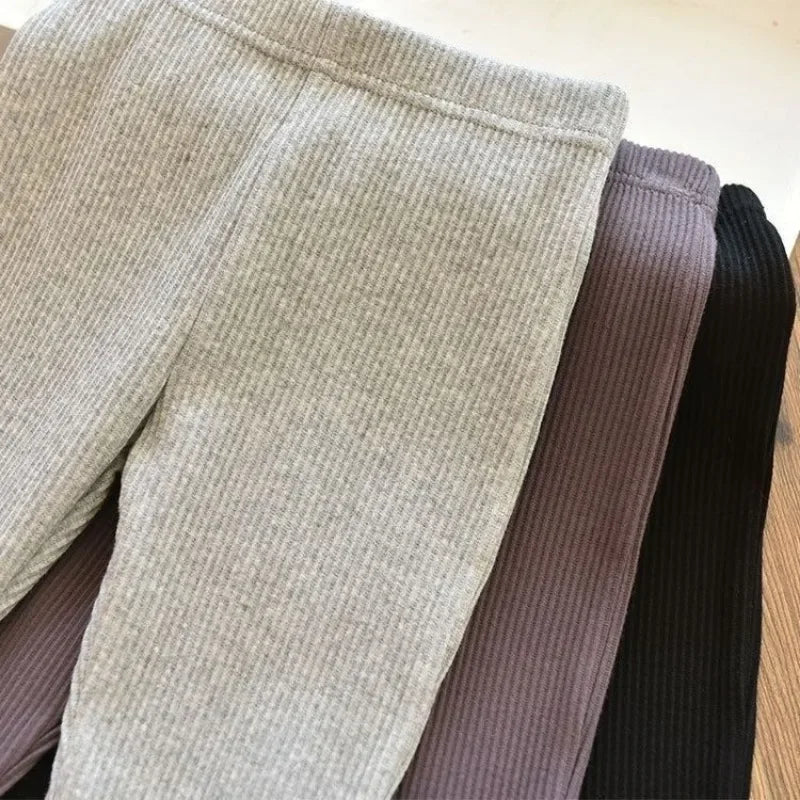 New Arrival Kids Girls Flare Legging Children Casual Elastic Pants Heart Embroidery Slim Fit Leggins Baby Girl Summer Pants