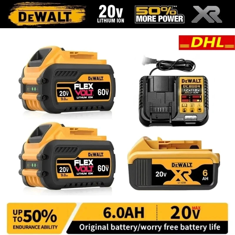 Original Dewalt 20V Battery, 2.0Ah-9.0Ah Battery DCB200 DCB609 DCB206 DCB606 DCD805 For Dewalt Power Tool Replacement Battery