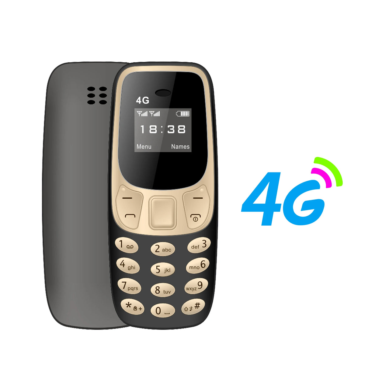 SERVO BM10 Super Mini Pocket 4G LTE Feature Phone Dual SIM Speed Dial Call Recording Blacklist MP3 Player Alarm Clock Cellphone