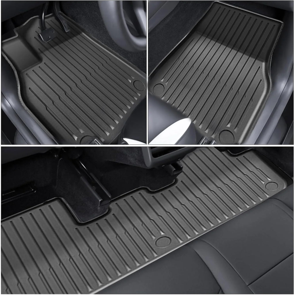 For Tesla Model Y Juniper 2025 2026 Floor Mats Set All Weather TPE Front Rear Trunk Cargo Liner Frunk Mat Storage Mat Accessory