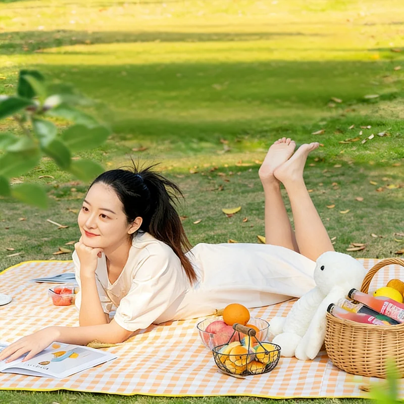 Portable Foldable Picnic Mat Waterproof Thick Outdoor Camping Moisture Proof Grass Ground Blanket for Beach Park